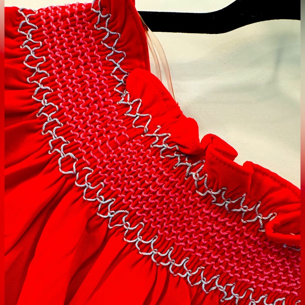 Red Ruffled Women’s Dress L - Picture 4 of 5